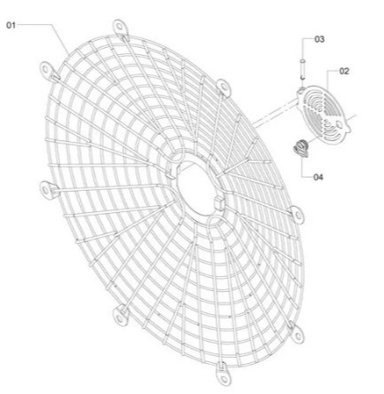 Grade de proteção completa (Ø850) 430942 (CONJUNTO COMPLETO)
